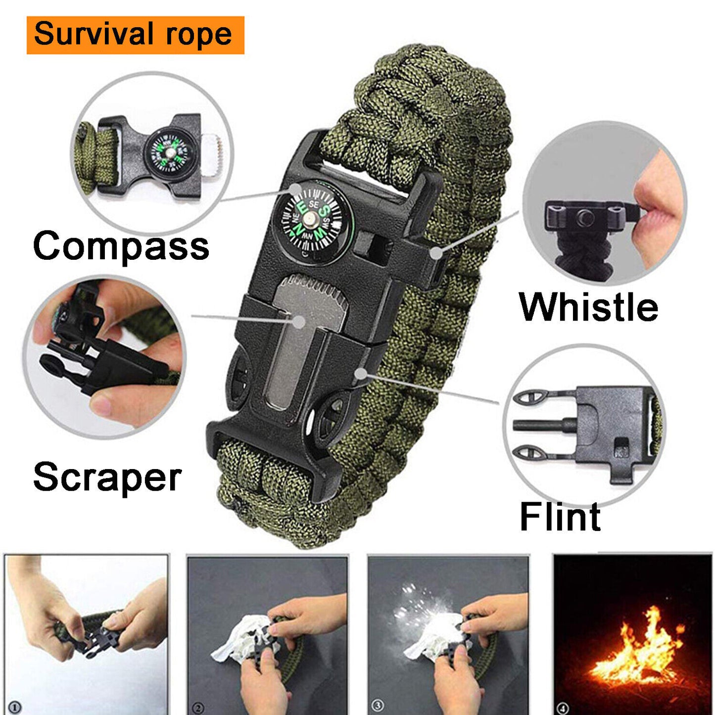 14-in-1 Outdoor Emergency Survival Gear Kit - Ultimate Camping, Hiking, and Adventure Set